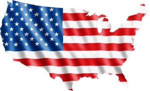 US-flag map